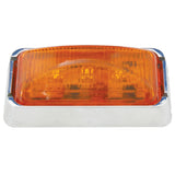Rectangular Amber LED Light with Chrome Bezel