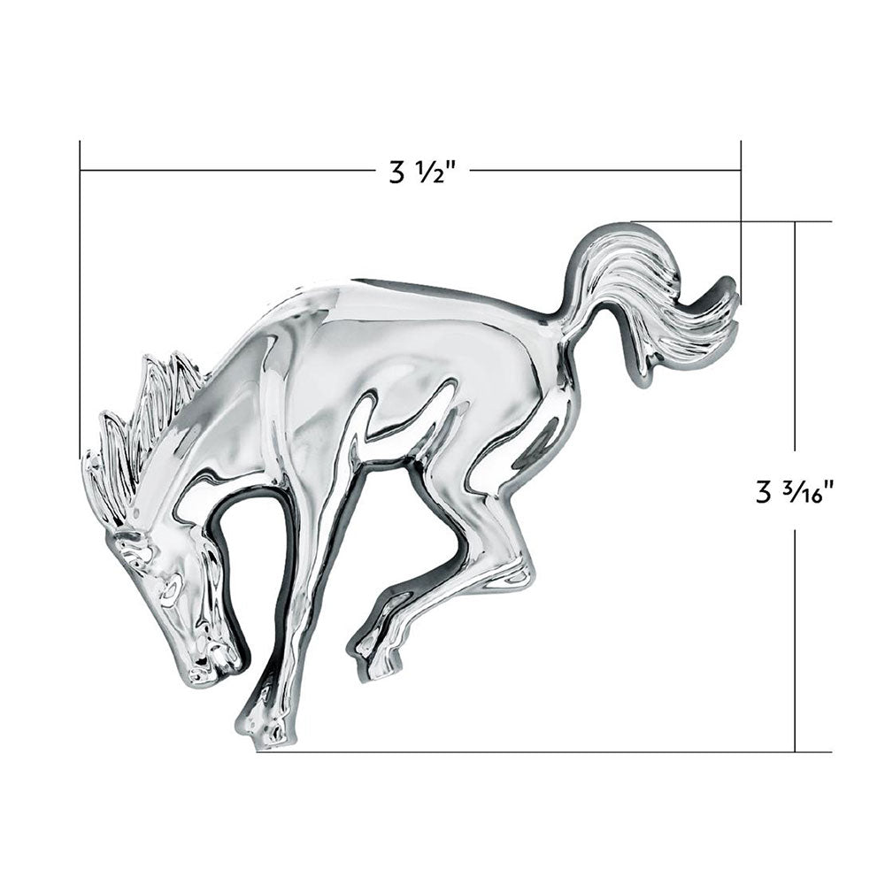 Plastic Chrome Bucking Horse Emblem