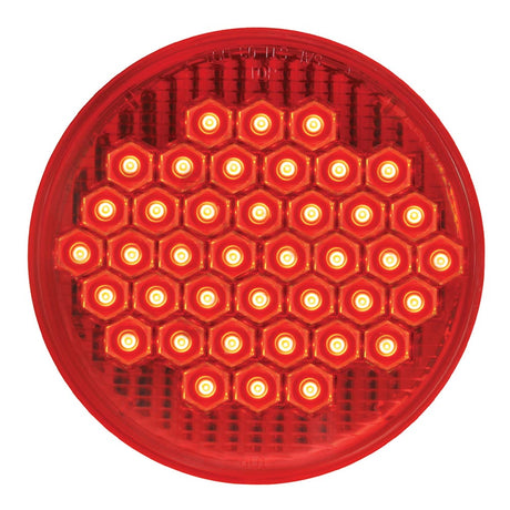 4" Round high count 40 diode LED lights, close-up