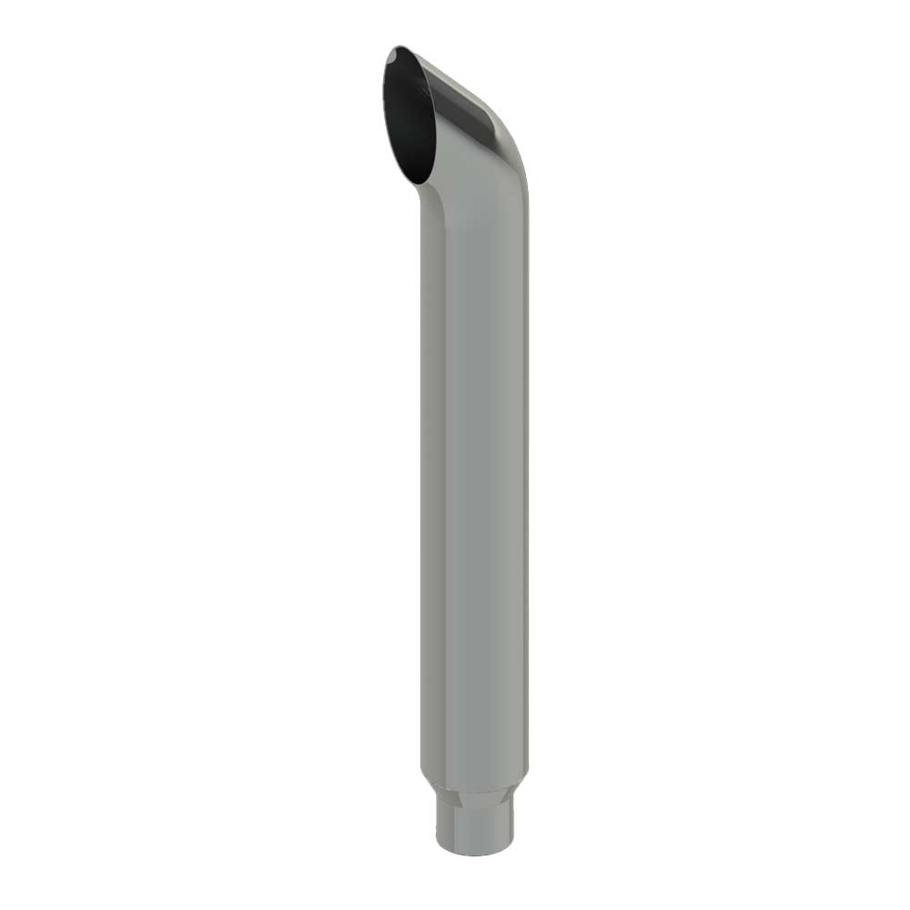 6"-5"D x 96"L West Coast Curve Chrome One-Piece Stack