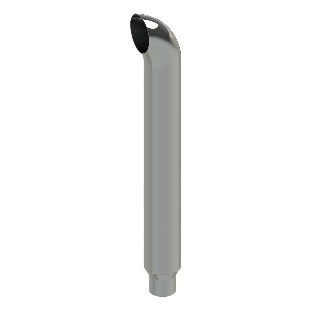 7"-5"D x 36"L Curve Chrome One-Piece Stack