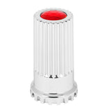 33mm Chrome Plastic Bullet Flat Top Nut Cover with Jewel - Push On