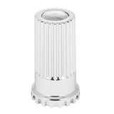 33mm Chrome Plastic Bullet Flat Top Nut Cover with Jewel - Push On