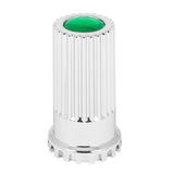33mm Chrome Plastic Bullet Flat Top Nut Cover with Jewel - Thread On