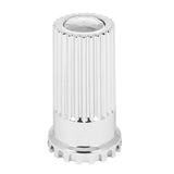 33mm Chrome Plastic Bullet Flat Top Nut Cover with Jewel - Thread On
