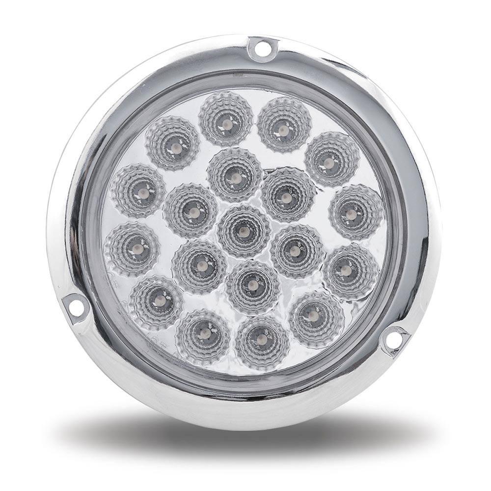 4" Red Stop/Tail/Turn Dual Revolution LED Light with Flange