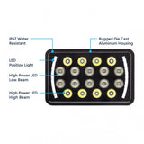 6" x 4" Rectangular 18 LED High/Low Beam Headlight