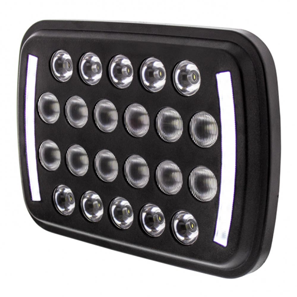 5" x 7" Rectangular 22 LED High/Low Beam Headlight