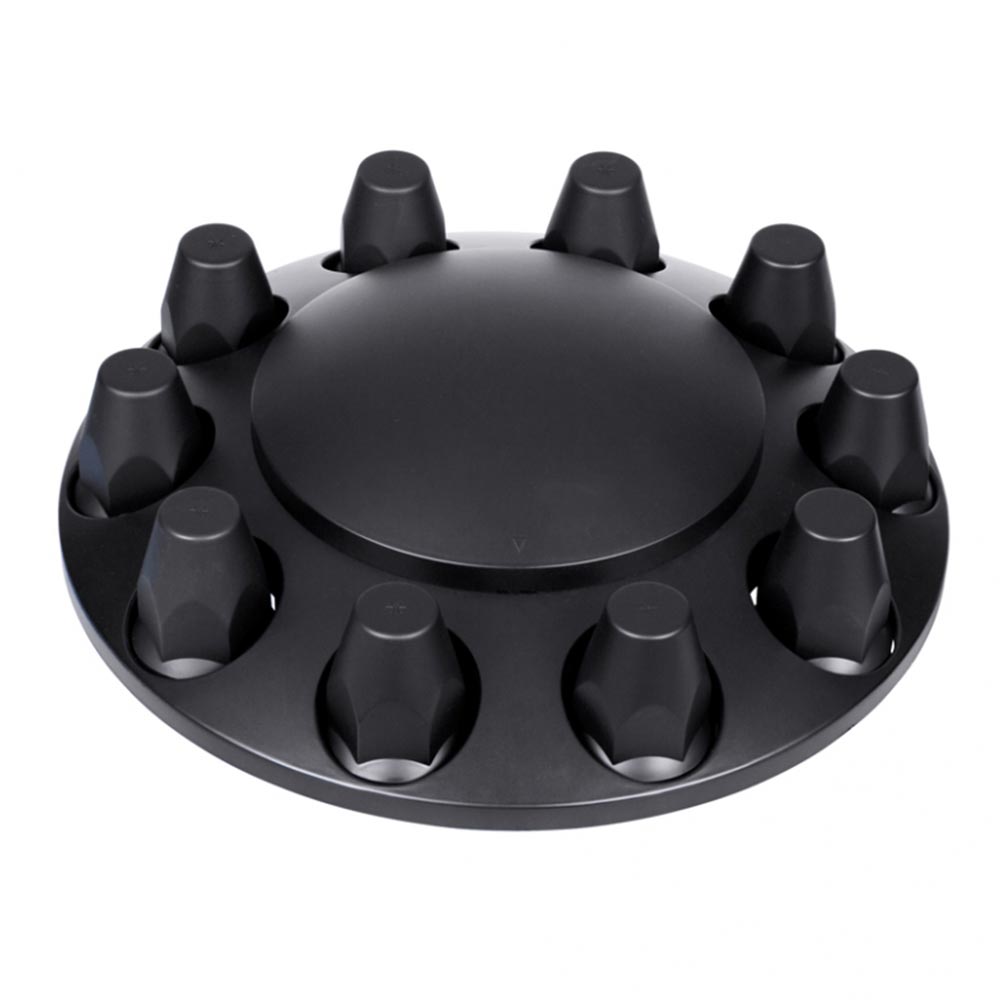 Black ABS Front Axle Covers with 33mm Nut Covers