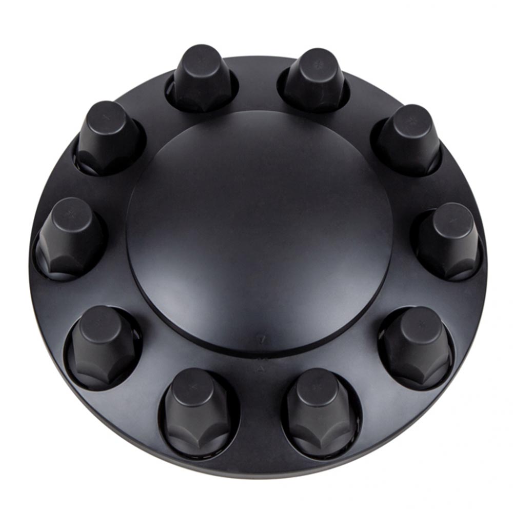 Black ABS Front Axle Covers with 33mm Nut Covers