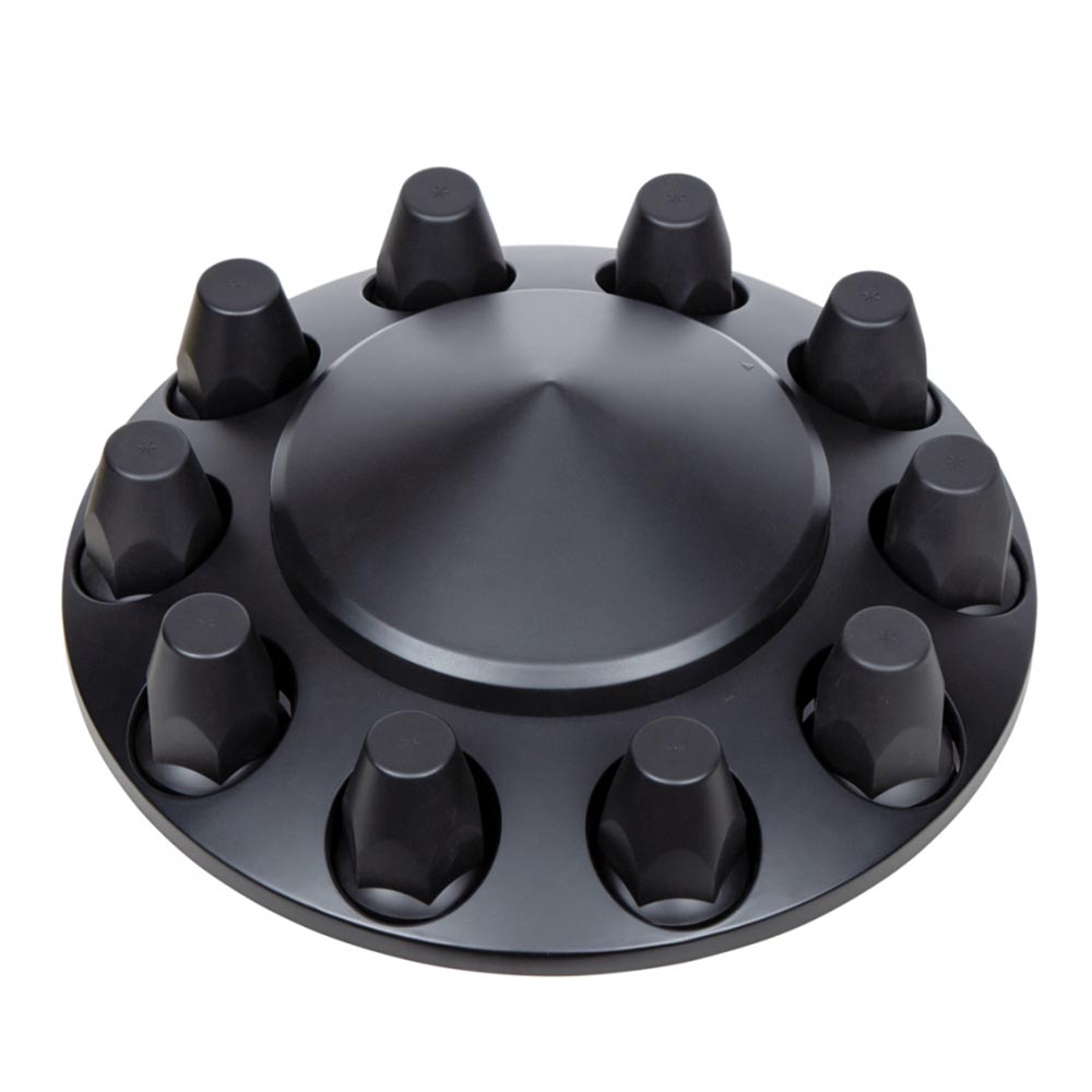 Black ABS Front Axle Covers with 33mm Nut Covers