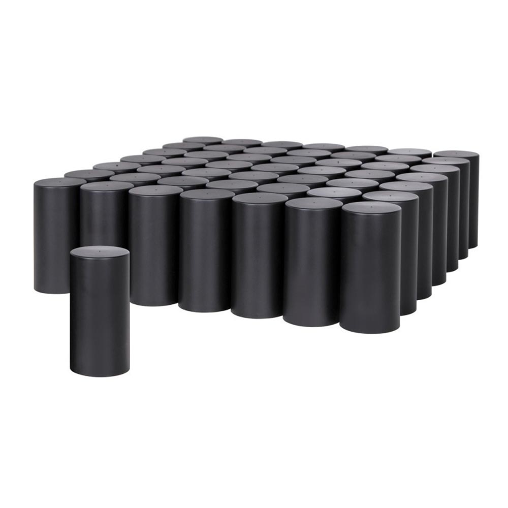 33mm Black Cylinder Nut Cover - Thread On 60PK