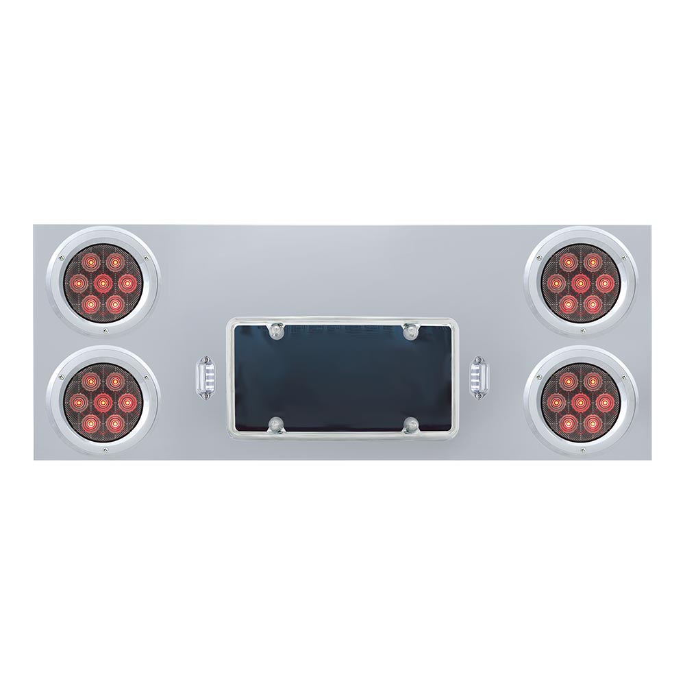 Stainless Steel Rear Center Panel with 4" 7 LED Lights