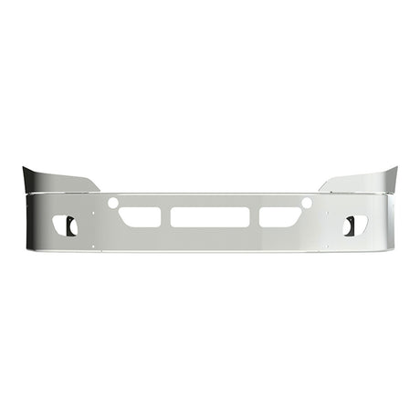 Close-up of Freightliner Cascadia 14" set back chrome bumper (variant 3)