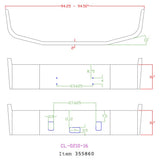 Freightliner Century 16" Set Back Chrome Bumper
