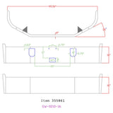 Mack CXN613 CXP613 16" Set Back Chrome Bumper