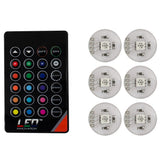 Multicolor LED Light Pods with Remote, 6-Pack