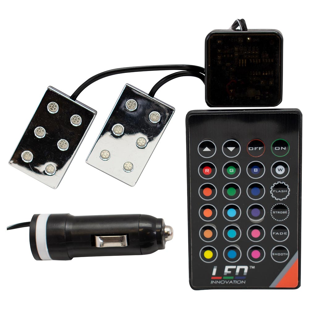 Multicolor LED Light Pods with Remote, Pair