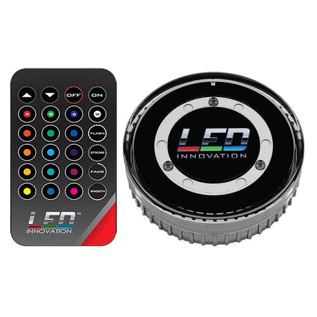 Multicolor LED cup holder light with remote