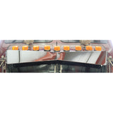 Kenworth W900 Curved Windshield Chrome Stainless 6" to 10" Shorty Bowtie Visor
