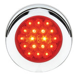 4" Round 18 LED Light with Chrome Bezel & Visor