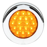 4" Round 18 LED Light with Chrome Bezel & Visor