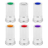 33mm Chrome Plastic Bullet Flat Top Nut Cover with Jewel - Thread On