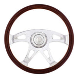 18" Boss Steering Wheel with Chrome Horn Button and Bezel