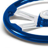 18" 4 Spoke Painted Wood Steering Wheel with Bezel, Horn