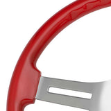 18" 4 Spoke Painted Wood Steering Wheel with Bezel, Horn