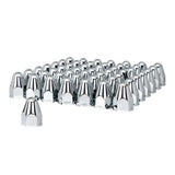 1-1/2" x 2-3/4" Chrome Plastic Bullet Nut Cover - Push On with Slots 60PK