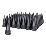 33mm x 4-3/4" Matte Black Spike Nut Cover - 60PK Thread On