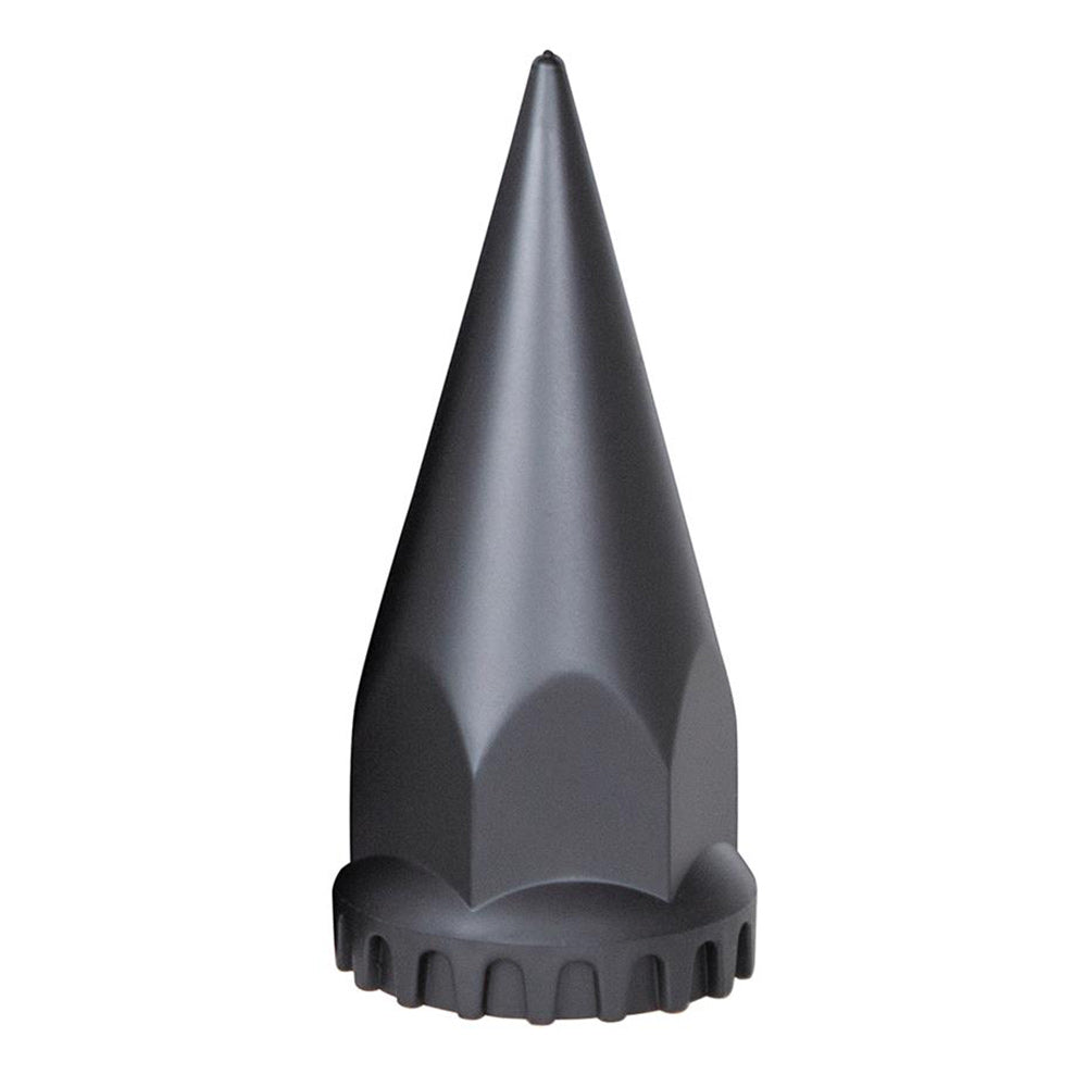33mm x 4-3/4" Matte Black Spike Nut Cover - 60PK Thread On