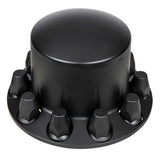 Black ABS Rear Axle Cover with Dome Hubcap, 33mm Thread-On Nut Covers