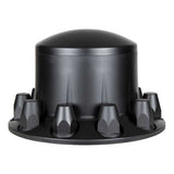 Black ABS Rear Axle Cover with Dome Hubcap, 33mm Thread-On Nut Covers