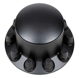 Black ABS Rear Axle Cover with Dome Hubcap, 33mm Thread-On Nut Covers