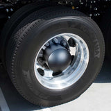 Black ABS Rear Axle Cover with Dome Hubcap, 33mm Thread-On Nut Covers