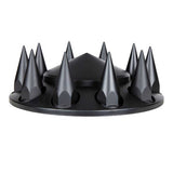 33mm Front Pointed Black Matte Axle Cover with Push On Nut Covers