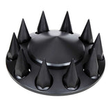 33mm Front Pointed Black Matte Axle Cover with Push On Nut Covers