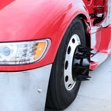 33mm Front Pointed Black Matte Axle Cover with Push On Nut Covers