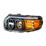 Peterbilt 388, 389, 567 Blackout LED Headlight with Turn and Position Light Bars