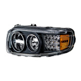 Peterbilt 388, 389, 567 Blackout LED Headlight with Turn and Position Light Bars