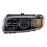 Peterbilt 388, 389, 567 Blackout LED Headlight with Turn and Position Light Bars
