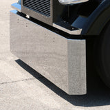 Peterbilt 359 1973-1987 Stainless Steel 18" Switchback End Bumper with 3/4" Under Glow Cutouts
