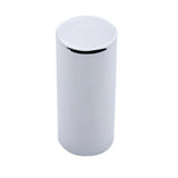 33mm x 4-1/4" Chrome Plastic Flat Top Cylinder Nut Cover - Thread On 60PK