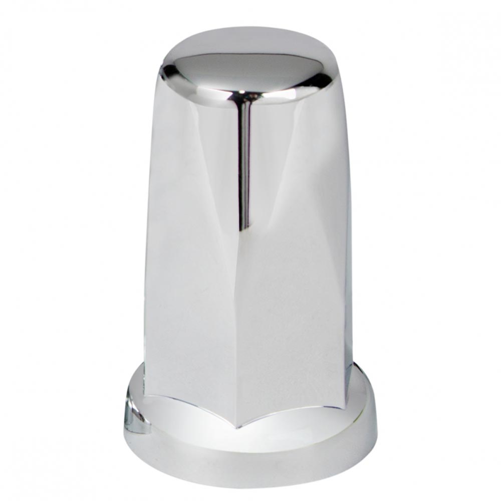33mm x 3-1/4" Chrome Plastic Top Hat Nut Cover - Push On 60PK