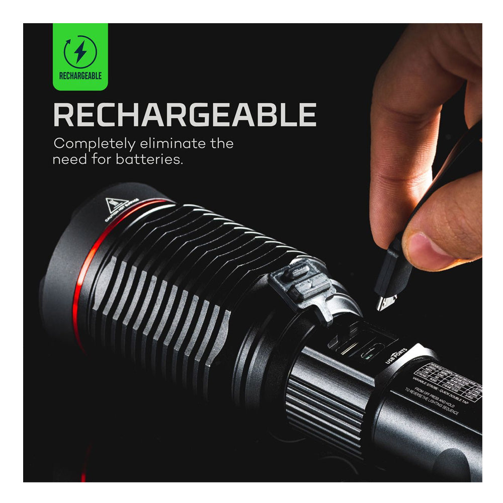 REDLINE 6K Rechargeable LED Flashlight and Power Bank