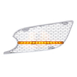 Peterbilt 579 Chrome Intake Screen with 14 Amber LED Light Bar