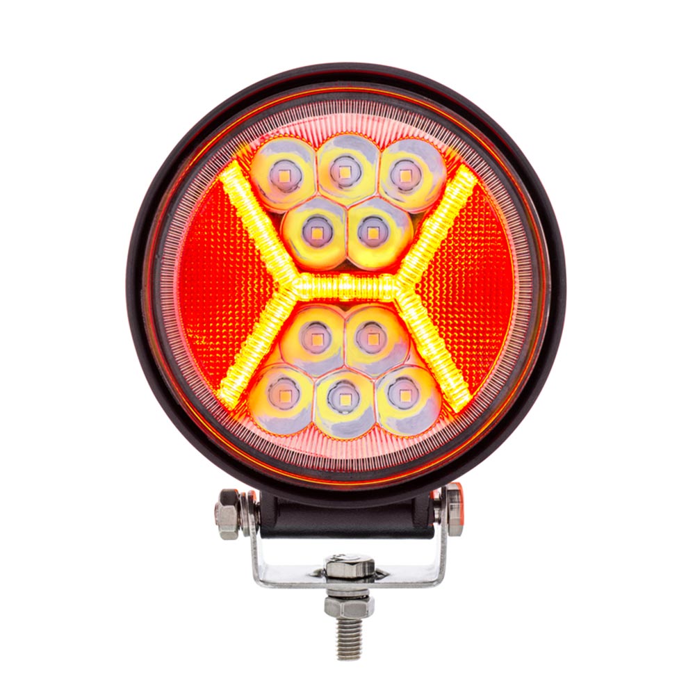 4-1/2" 24 LED Work Light with X Guide Light