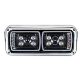 Blackout 10 LED Projection Headlight with Turn Signal and Position Bar